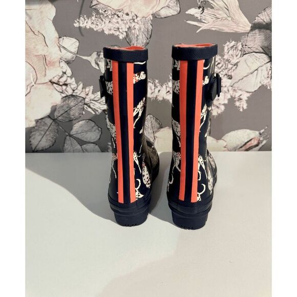 Joules Navy Dalmatian Molly Wellingtons Boots - Picture 11 of 16